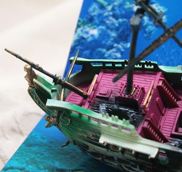 Sunken Ship Aquarium Air Decoration