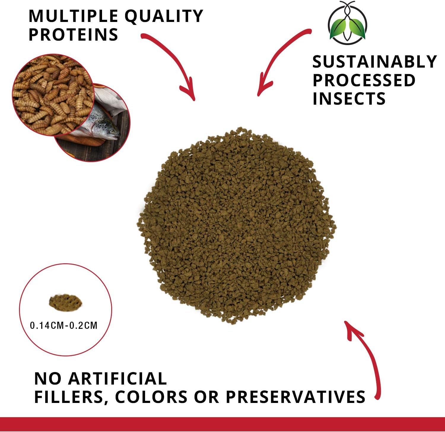 Fluval Bug Bites Cichlid Fish Food, Granules for Small to Medium Sized Fish, 1.59 oz., A6580