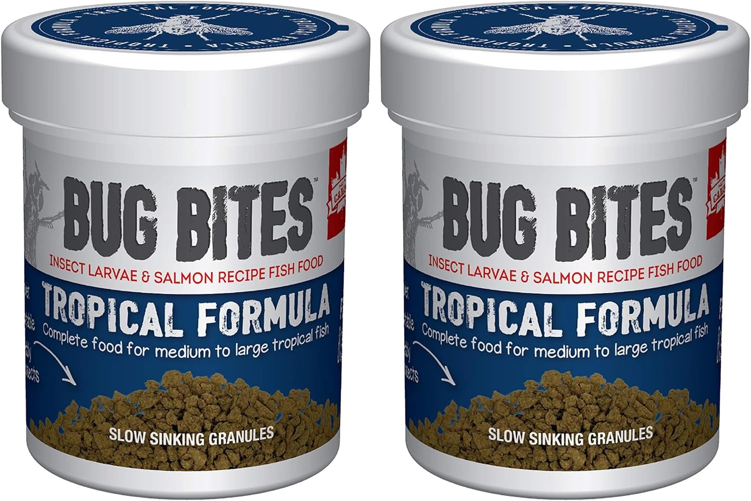 Fluval Bug Bites Tropical Fish Food, Large Granules for Medium to Large Sized Fish, 1.59 oz., A6578