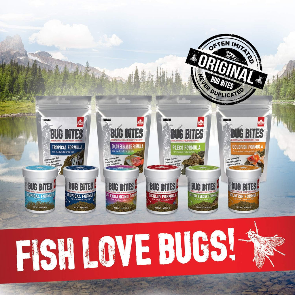 Fluval Bug Bites Cichlid Fish Food, Granules for Small to Medium Sized Fish, 1.59 oz., A6580