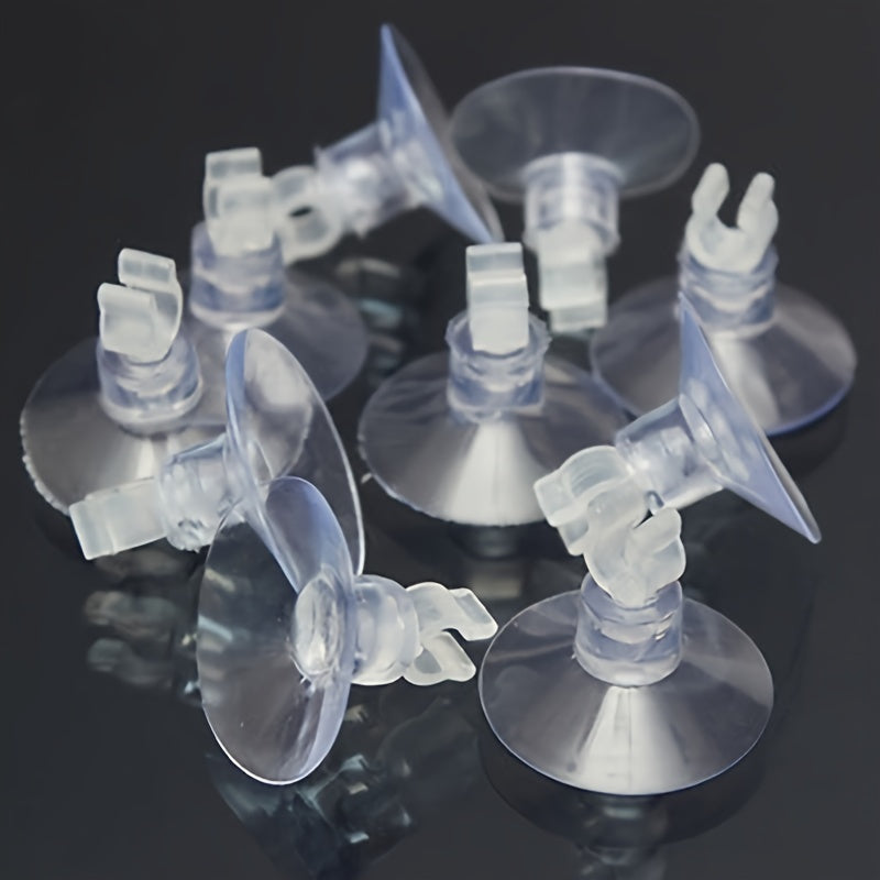 AquaGrip 10-Pack/PVC Material/Fish Tank Suction Cups/Uncharged/No Battery Required/Air Pump Tube Fixation/Aquarium Accessories for Fish Species