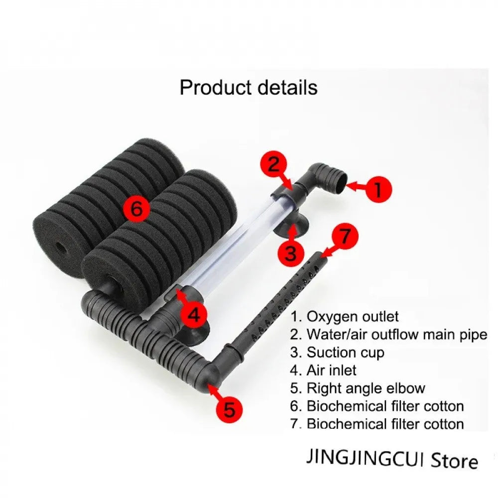 Aquarium Silent Filter Sponge For Fish Tank Air Pump Skimmer Biochemical Sponge Filter Aquarium Bio Aquarium Practical