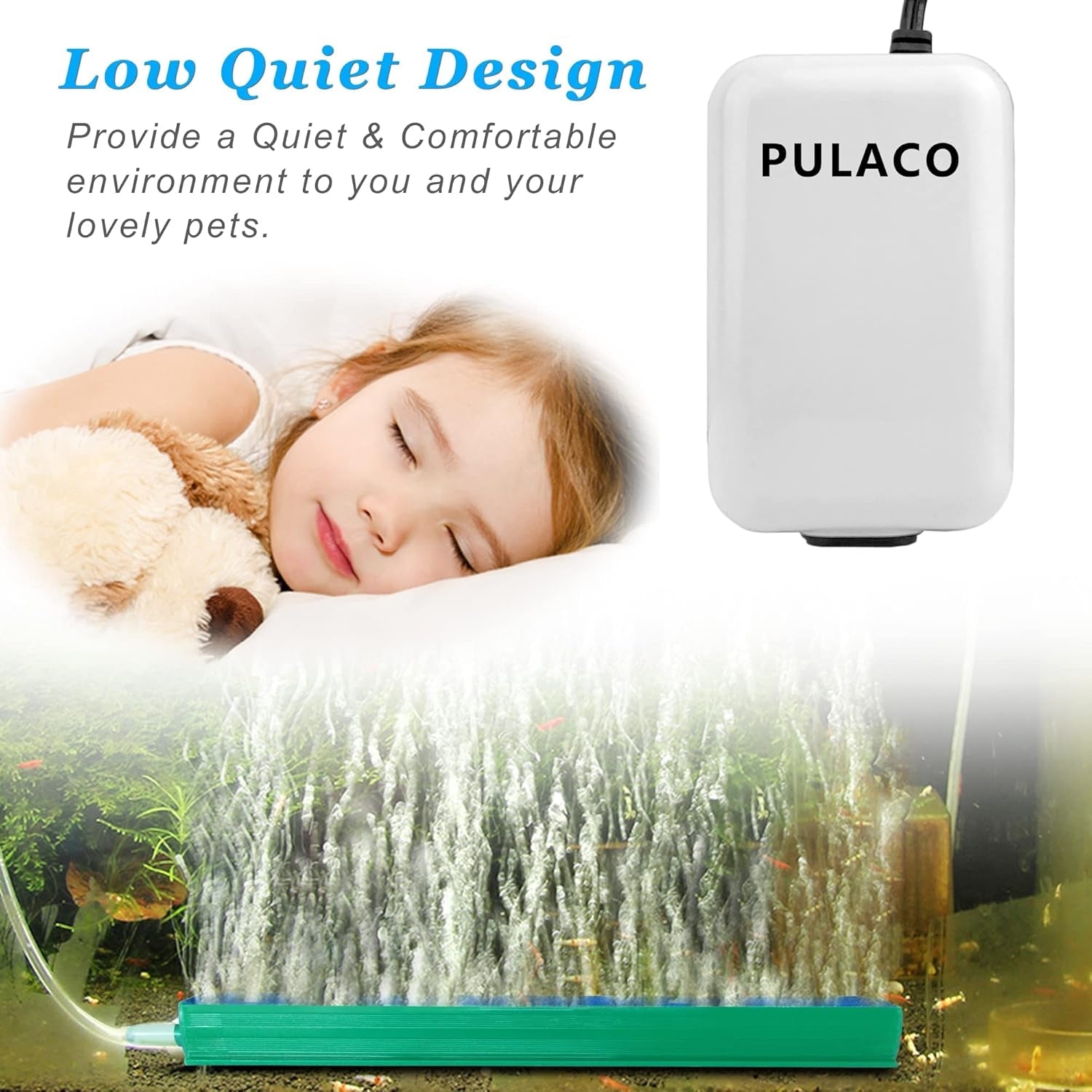 Quiet Dual Outlet Air Pump