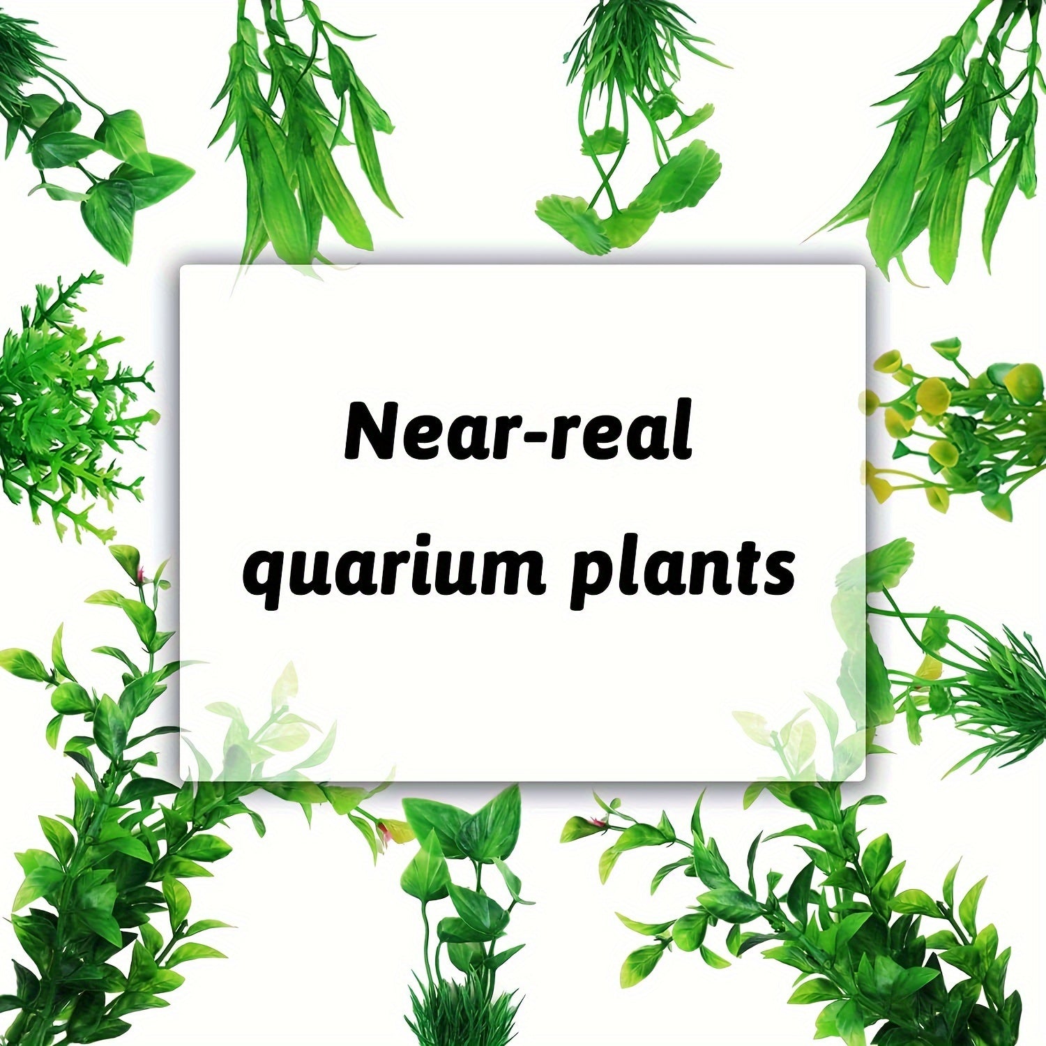 10pcs of Green Aquatic Plants for Fish Tanks, Decorative Plastic Plants for Aquarium Settings